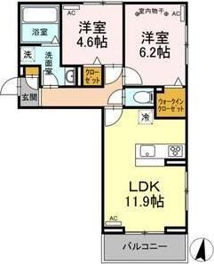 D-ROOM 森本(2LDK/3階)の間取り写真