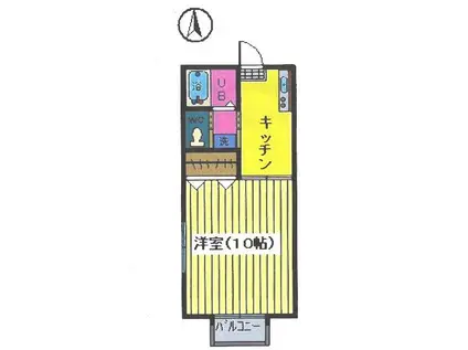 ネクストステージ(1K/1階)の間取り写真