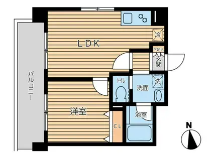 オーキッドレジデンス三ノ輪II(1LDK/4階)の間取り写真