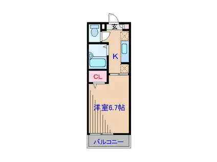 ソーブル日吉(1K/1階)の間取り写真