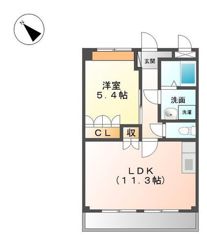 フェイバリット(1LDK/2階)の間取り写真
