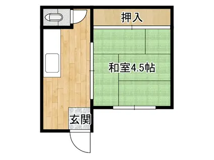 福寿荘(1K/2階)の間取り写真