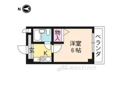 メゾン初紀(1K/2階)の間取り写真