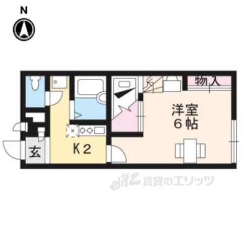 レオパレス大宅(1K/1階)の間取り写真