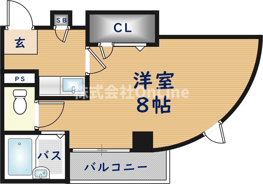 小阪駅前ヴィラデステ(ワンルーム/4階)の間取り写真