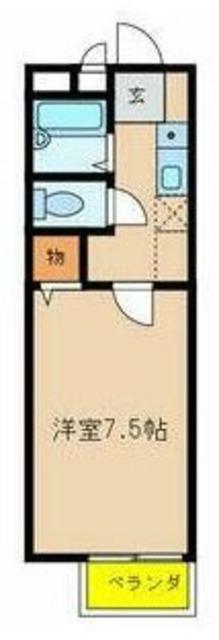 サンシャイン菅野(1K/2階)の間取り写真
