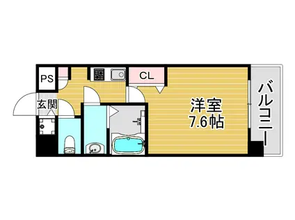 スプランディッド中之島ウエスト(1K/11階)の間取り写真