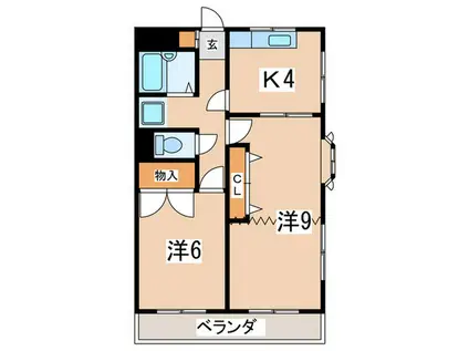 星野コーポ(2K/1階)の間取り写真