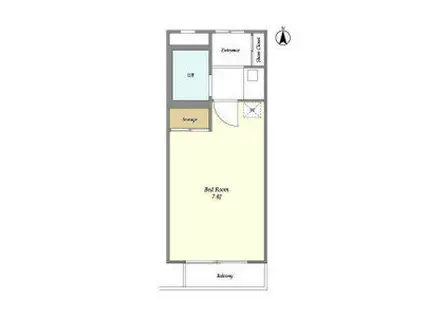 ウィルテラス西池袋(ワンルーム/2階)の間取り写真