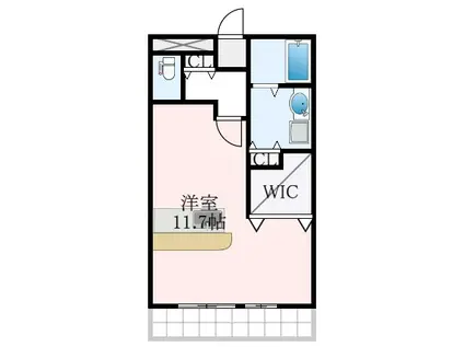 リヴェール日置(ワンルーム/1階)の間取り写真