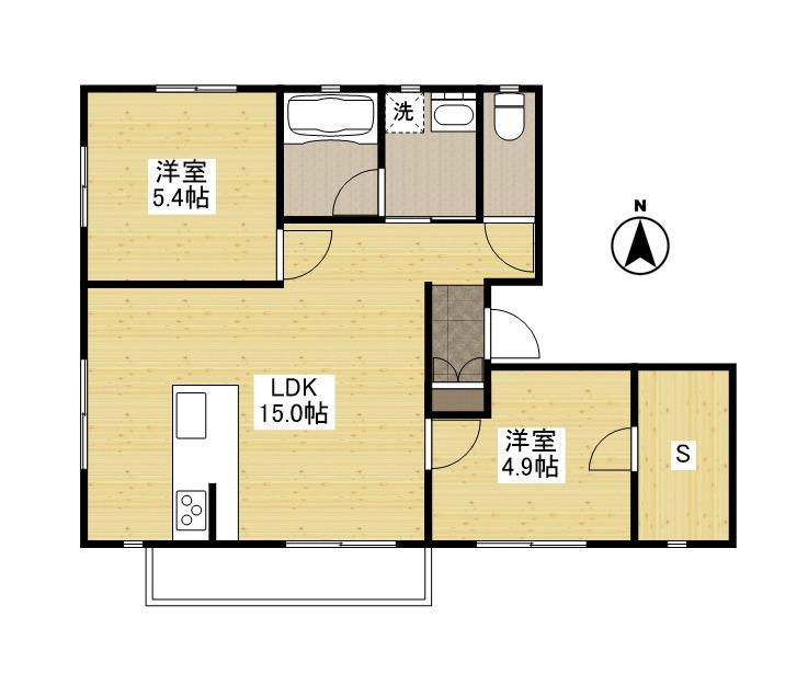 エーリッシュ新涯(2SLDK/2階)の間取り写真
