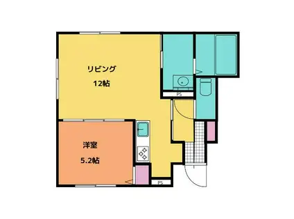 グランビルド玉村(1LDK/1階)の間取り写真