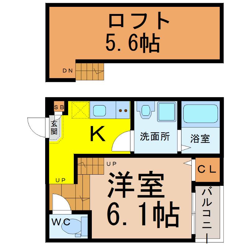 VILLETTA SASASHIMA (1K/1階)の間取り写真