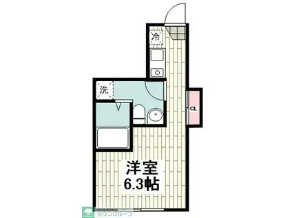 LES AILESIIIレ・ゼール3(ワンルーム/2階)の間取り写真