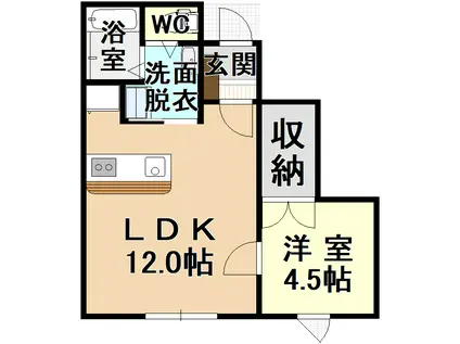 佐藤マンション(1LDK/2階)の間取り写真