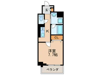 ル・シエル葵(1K/5階)の間取り写真