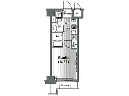 ガラ・ステージ大崎(1K/6階)の間取り写真