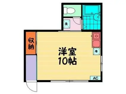 ハウスセア(ワンルーム/1階)の間取り写真