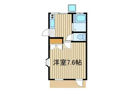 菊地ハイツ(1K/1階)の間取り写真