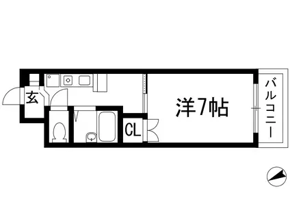 センチュリーショウエイⅦ(1K/4階)の間取り写真