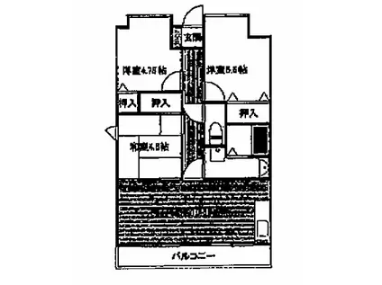 ロイヤルグレース(3LDK/4階)の間取り写真