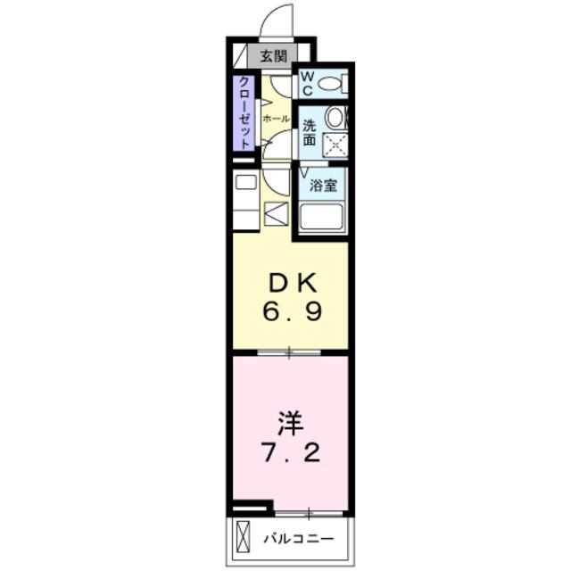 アヤセパークフロント(1DK/3階)の間取り写真