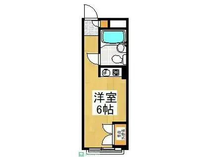 マツヤマンション(ワンルーム/4階)の間取り写真