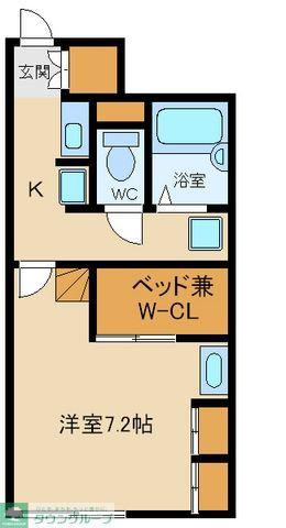 レオパレス山吹(1K/1階)の間取り写真