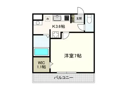 ヴィアーレ・セキ(1K/2階)の間取り写真