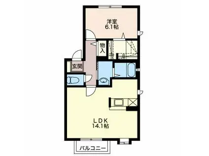 メゾン・ド・フロール(1LDK/2階)の間取り写真