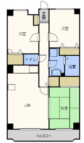 コンフォート香椎東(3LDK/2階)の間取り写真