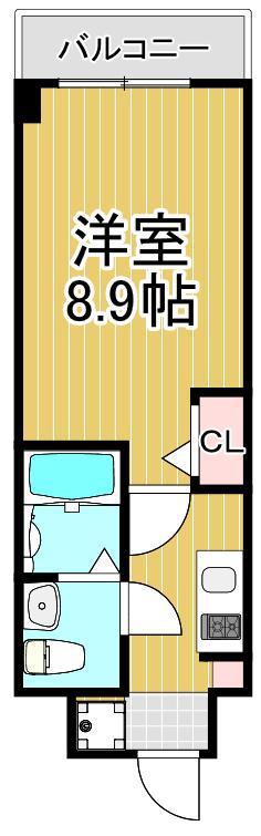 CORVAL亀有(1K/4階)の間取り写真
