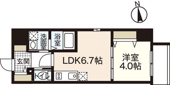 KATAYAMABLD23(1LDK/7階)の間取り写真