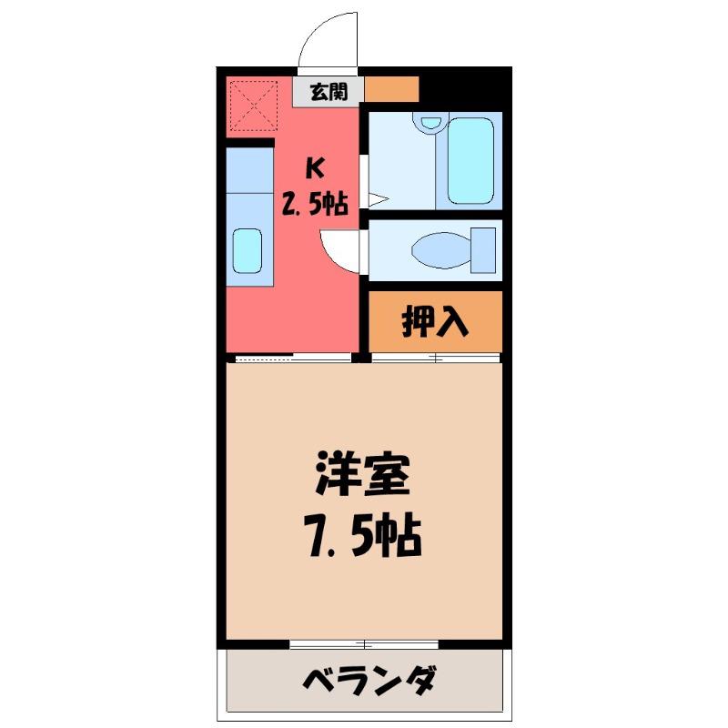 MESON FRITS(ワンルーム/3階)の間取り写真