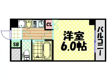 VILLA KEI(1K/2階)の間取り写真