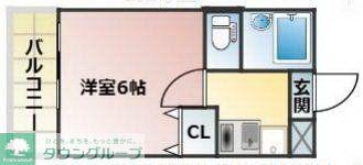 Aフラット下北沢(1K/1階)の間取り写真