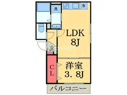 スマイルレジデンス(1LDK/1階)の間取り写真