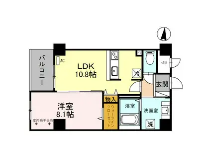 A-レジデンス金沢(1LDK/1階)の間取り写真