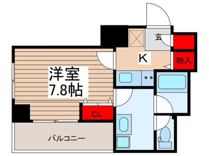 CONFORT月島(1K/7階)の間取り写真