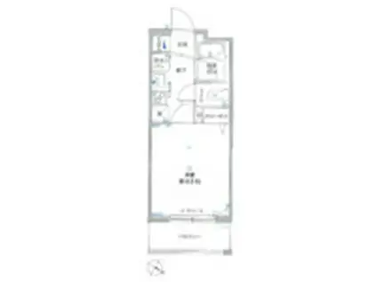 リクレイシア・コルテ川崎元木(1K/4階)の間取り写真