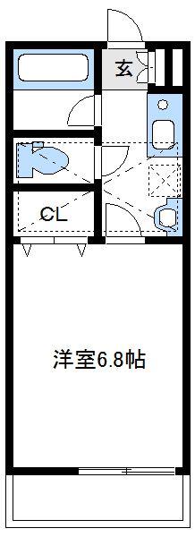 COCO HOUSE(1K/2階)の間取り写真