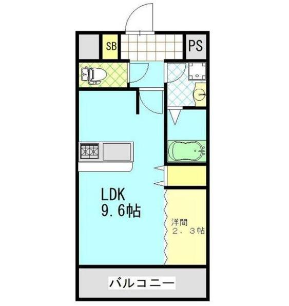 トレステーラ顕徳(1LDK/5階)の間取り写真