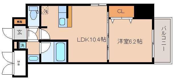 アーバネックスみなと元町II(1LDK/7階)の間取り写真
