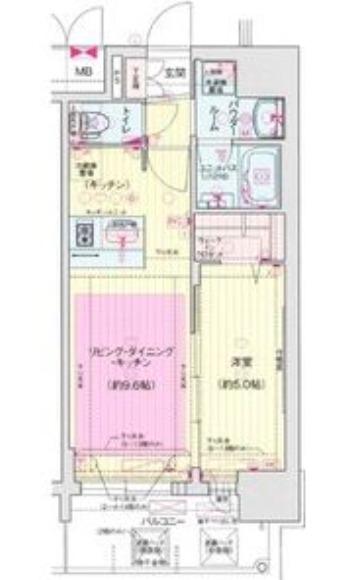 プレサンス梅田東クォーレ(1LDK/3階)の間取り写真