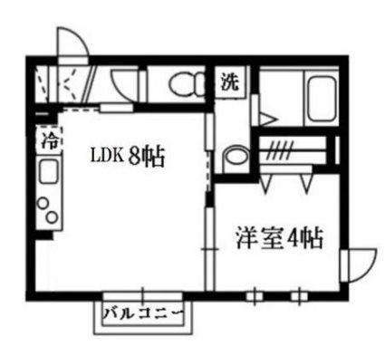 ラルゴ荻窪(1LDK/1階)の間取り写真