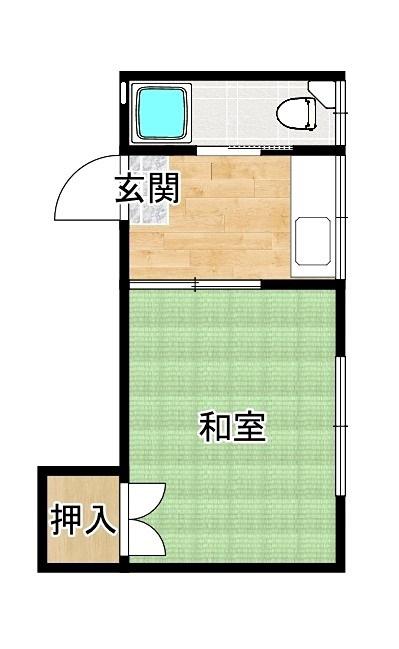 メゾンタキ井尻B(1K/2階)の間取り写真