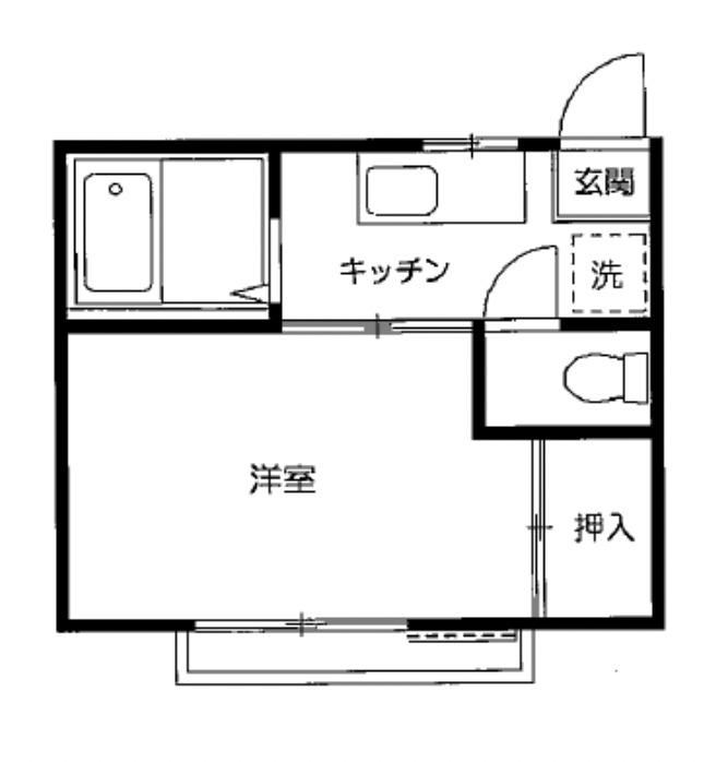 ベルセポネ(1K/1階)の間取り写真