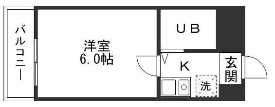 ベルシティ苦竹(1K/5階)の間取り写真