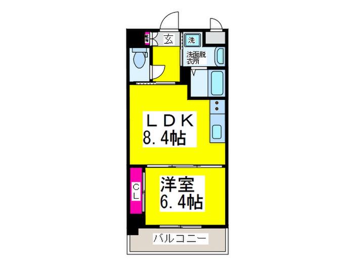 シティコート大小路II(1LDK/5階)の間取り写真