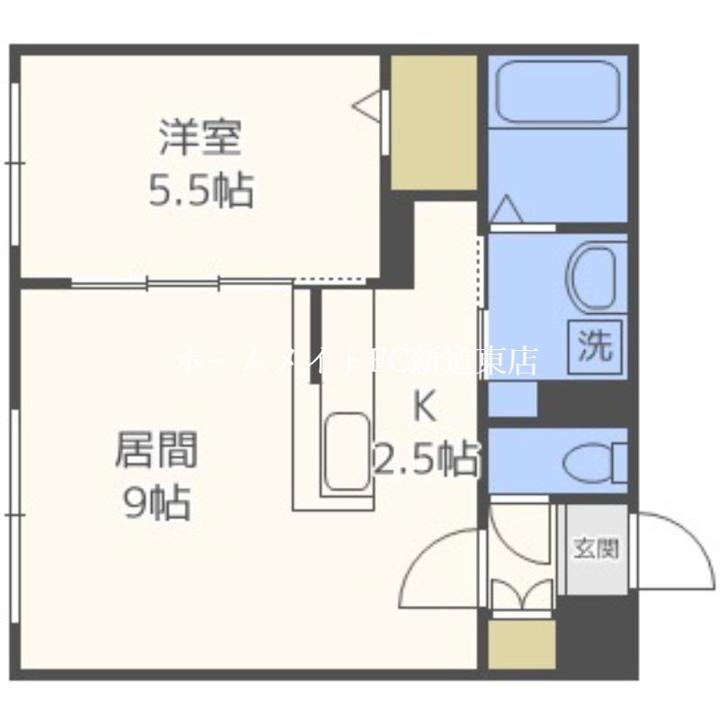 ジェラート(1LDK/4階)の間取り写真